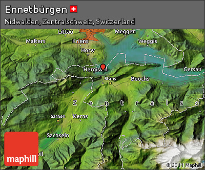 Satellite Map of Ennetbürgen