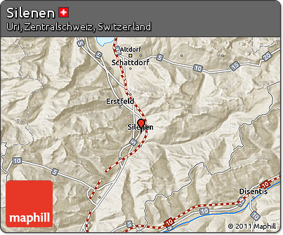 Shaded Relief Map of Silenen