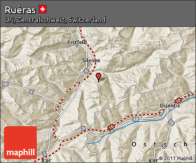 Shaded Relief Map of Ruèras