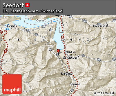 Shaded Relief Map of Seedorf