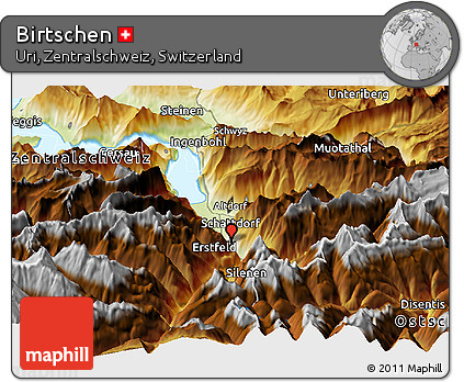 Physical Panoramic Map of Birtschen