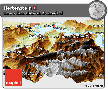 Physical Panoramic Map of Hertenstein