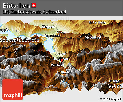Physical Panoramic Map of Birtschen