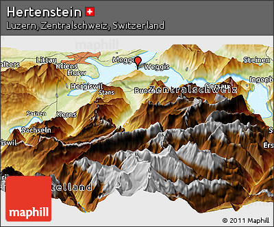 Physical Panoramic Map of Hertenstein