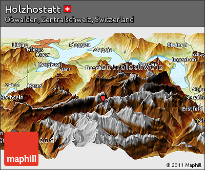 Physical Panoramic Map of Holzhostatt