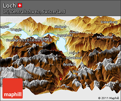 Physical Panoramic Map of Loch