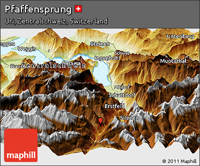 Physical Panoramic Map of Pfaffensprung