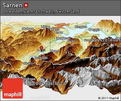 Physical Panoramic Map of Sarnen
