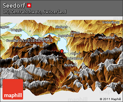 Physical Panoramic Map of Seedorf