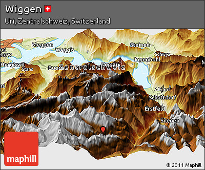 Physical Panoramic Map of Wiggen