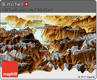 Physical Panoramic Map of Birtschen