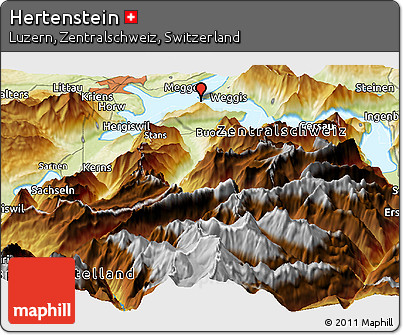Physical Panoramic Map of Hertenstein
