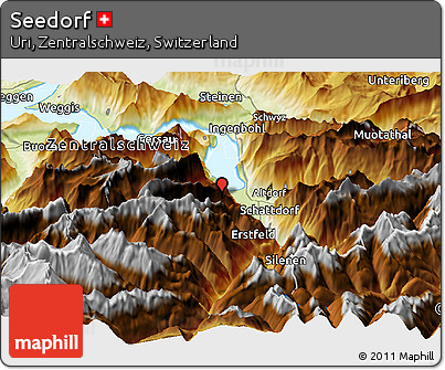 Physical Panoramic Map of Seedorf