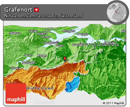 Political Panoramic Map of Grafenort