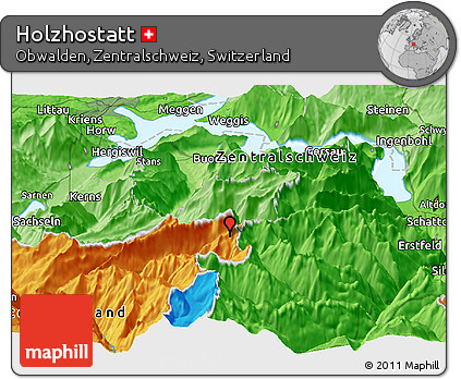 Political Panoramic Map of Holzhostatt