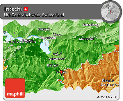 Political Panoramic Map of Intschi
