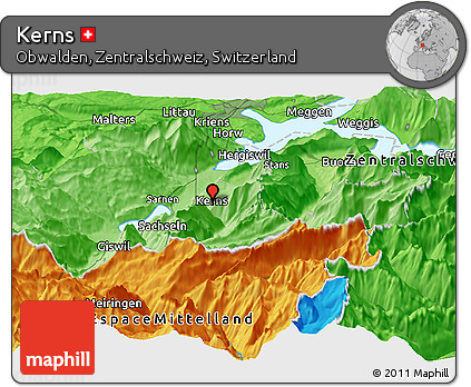 Political Panoramic Map of Kerns