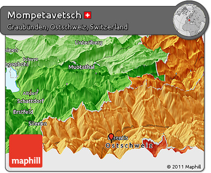 Political Panoramic Map of Mompetavetsch