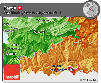 Political Panoramic Map of Pardè