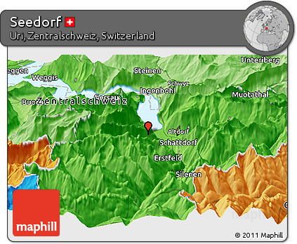 Political Panoramic Map of Seedorf