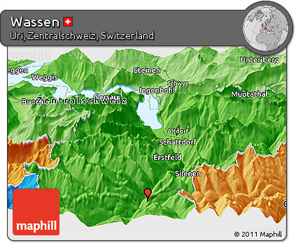 Political Panoramic Map of Wassen