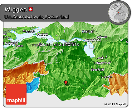 Political Panoramic Map of Wiggen