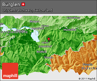 Political Panoramic Map of Bürglen