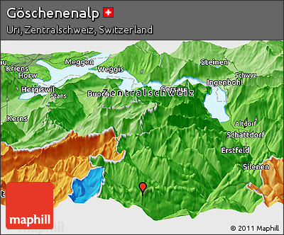Political Panoramic Map of Göschenenalp