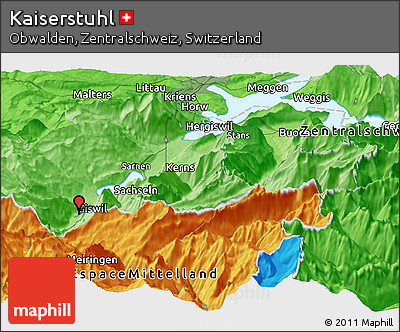 Political Panoramic Map of Kaiserstuhl