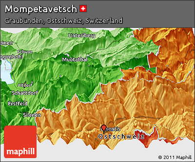 Political Panoramic Map of Mompetavetsch