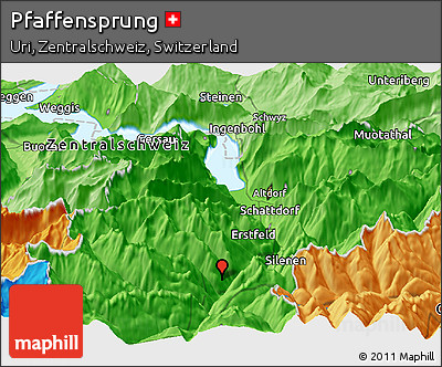 Political Panoramic Map of Pfaffensprung