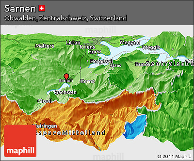 Political Panoramic Map of Sarnen
