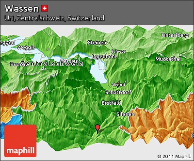 Political Panoramic Map of Wassen