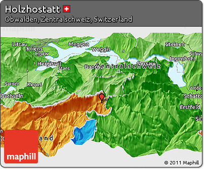 Political Panoramic Map of Holzhostatt
