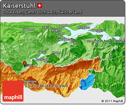 Political Panoramic Map of Kaiserstuhl