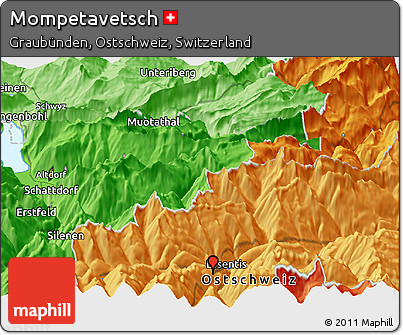 Political Panoramic Map of Mompetavetsch
