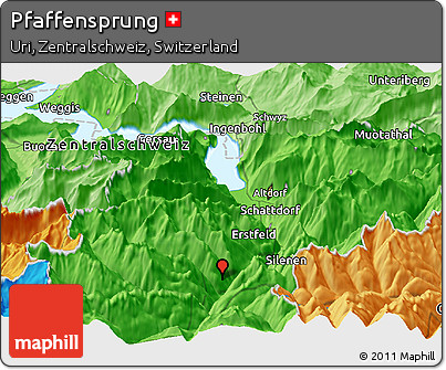 Political Panoramic Map of Pfaffensprung