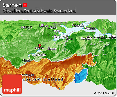 Political Panoramic Map of Sarnen
