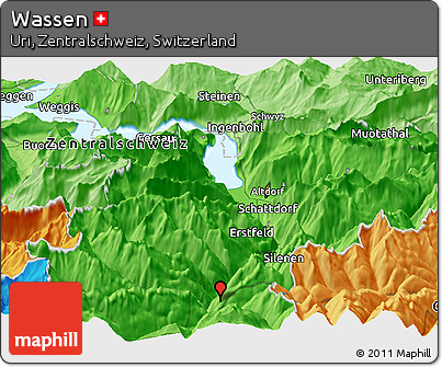 Political Panoramic Map of Wassen