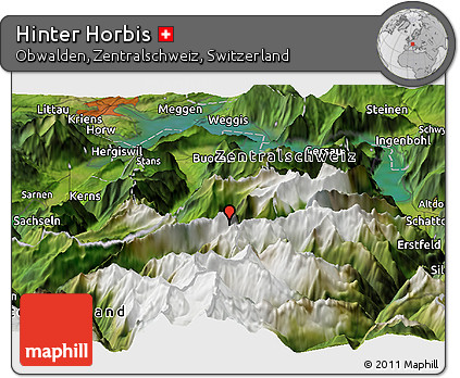 Satellite Panoramic Map of Hinter Horbis