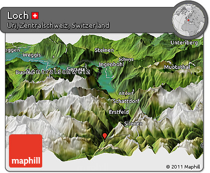 Satellite Panoramic Map of Loch