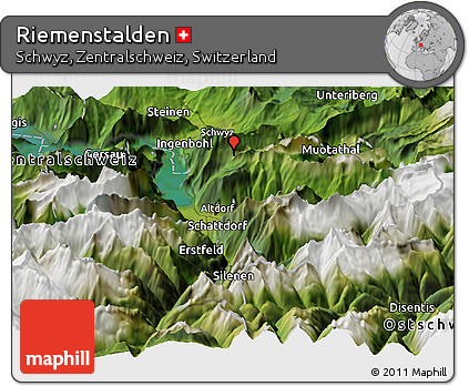 Satellite Panoramic Map of Riemenstalden