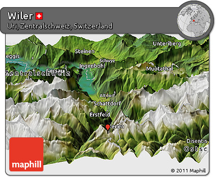 Satellite Panoramic Map of Wiler
