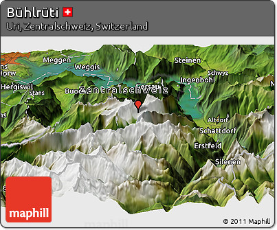Satellite Panoramic Map of Bühlrüti