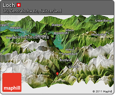 Satellite Panoramic Map of Loch