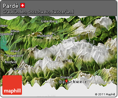 Satellite Panoramic Map of Pardè