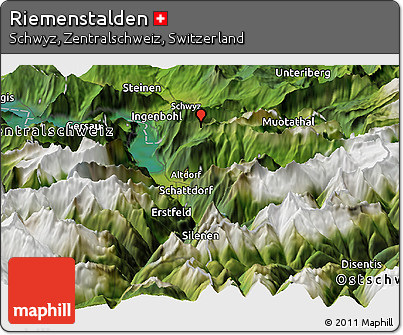 Satellite Panoramic Map of Riemenstalden