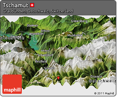 Satellite Panoramic Map of Tschamut