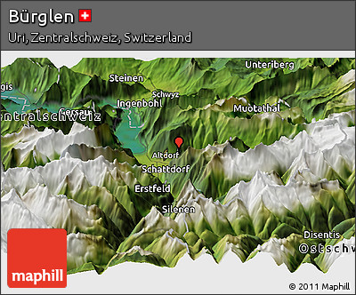 Satellite Panoramic Map of Bürglen