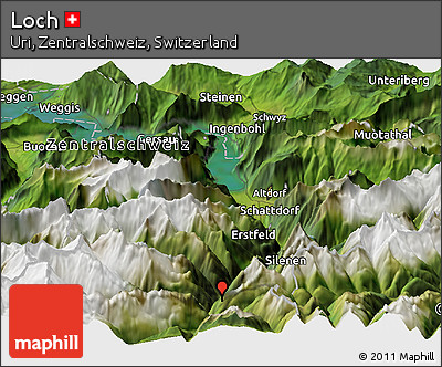 Satellite Panoramic Map of Loch